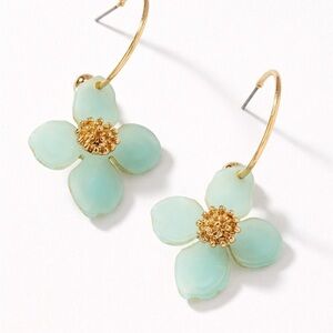 Green Floral Resin Earrings (9006)